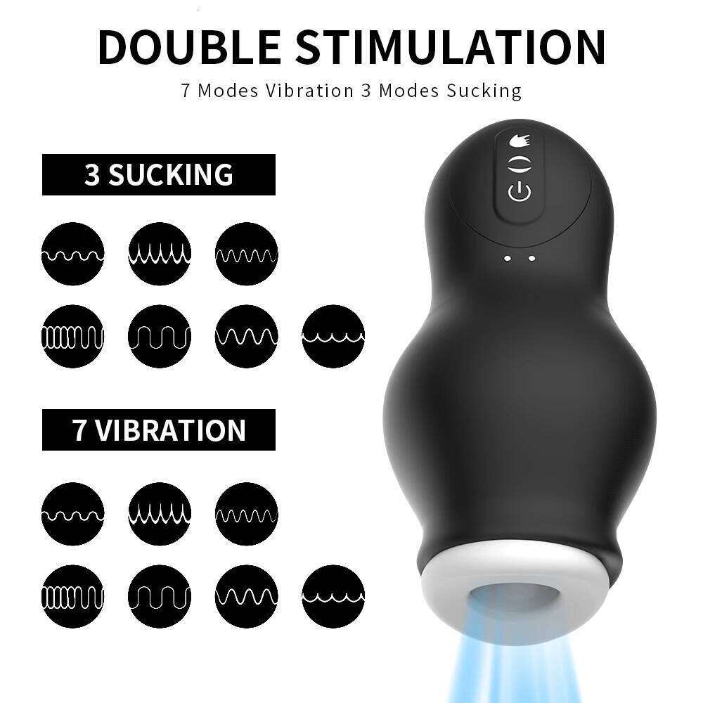 Automatic Masturbator Cup Waterproof Sucking Male Penis Pumps Blowjob Machine Pussy Glans Stimulator Vibration Adult Sex Toy W260305