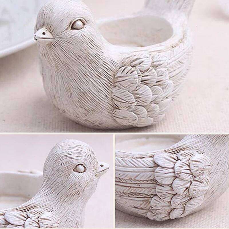 Resin Candle Holders Statue Candlesticks For Decoration Table Candleholder Sculpture Ornaments Living Room Mini Bird Elephant XJ260305