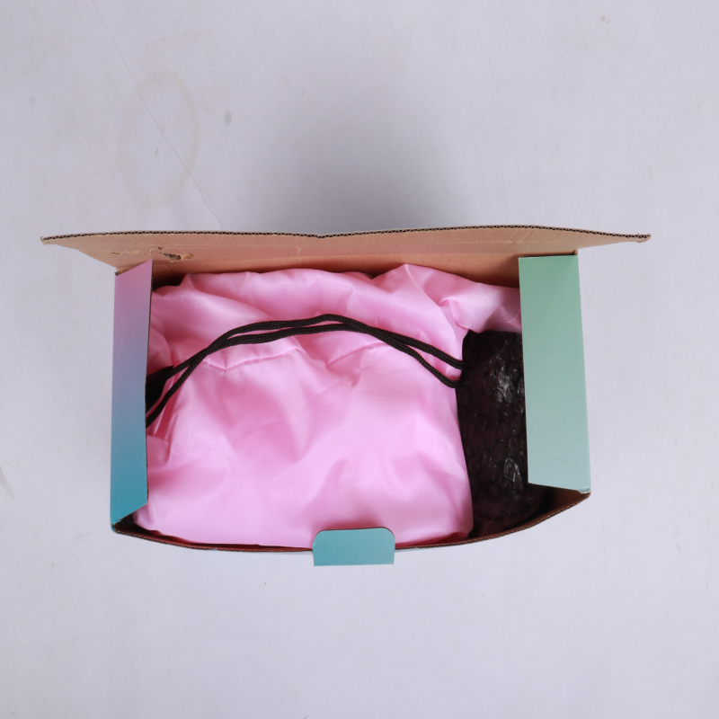 Gradient Inflatable Air Mattress with Built-in Pillow - Portable Single Bed for Camping, Guest Room & Home, Ombre Blue/Pink Design, Thickened PVC Slee