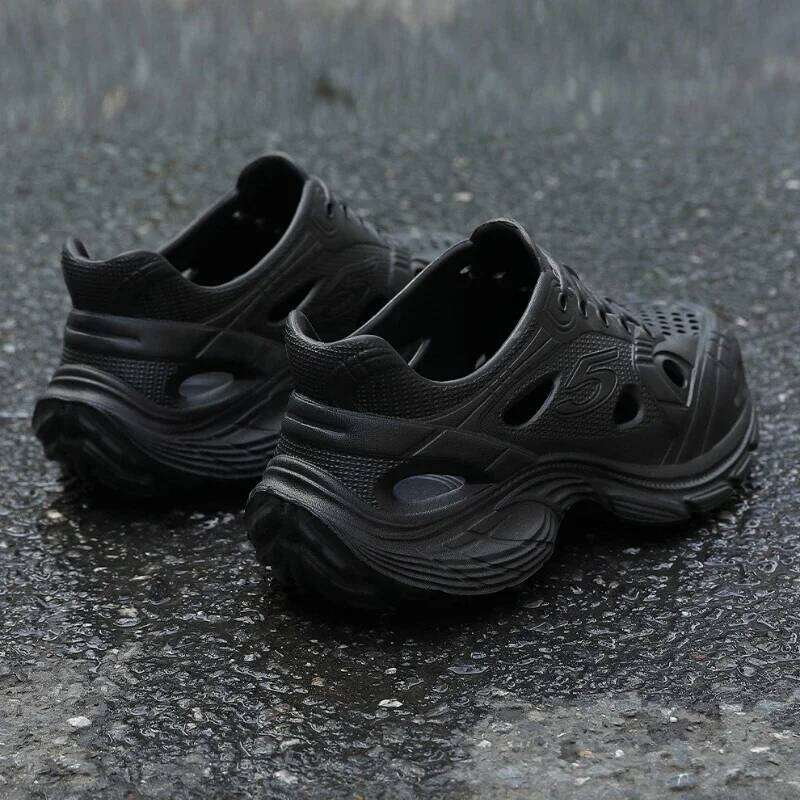2025 Summer New Fashionable Thick Bottom Non slip Hollow Breathable Women's Sports Shoes Beach Comfortable Sandals
