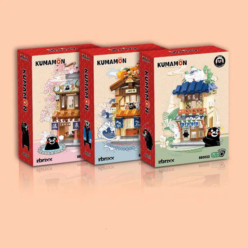 Mini City Street View Noodle Shop Building Blocks 4 in 1 Japanese Architecture Hot Spring House Toy Bricks Friends Children Gift Z260305
