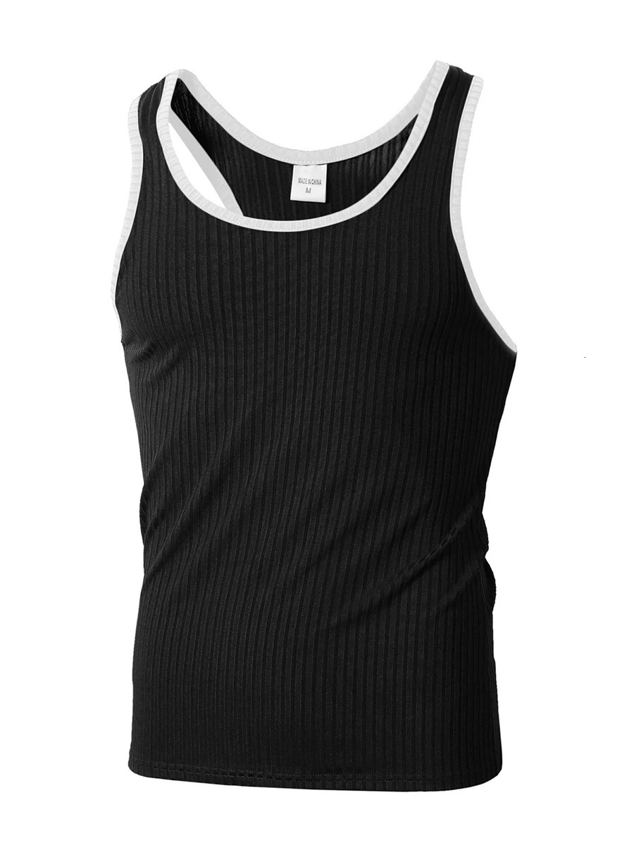 Men s Sleeveless Muscle Tank Tops with Racerback for Workout Training and Gym Fitness - Casual Streetwear Style 260306