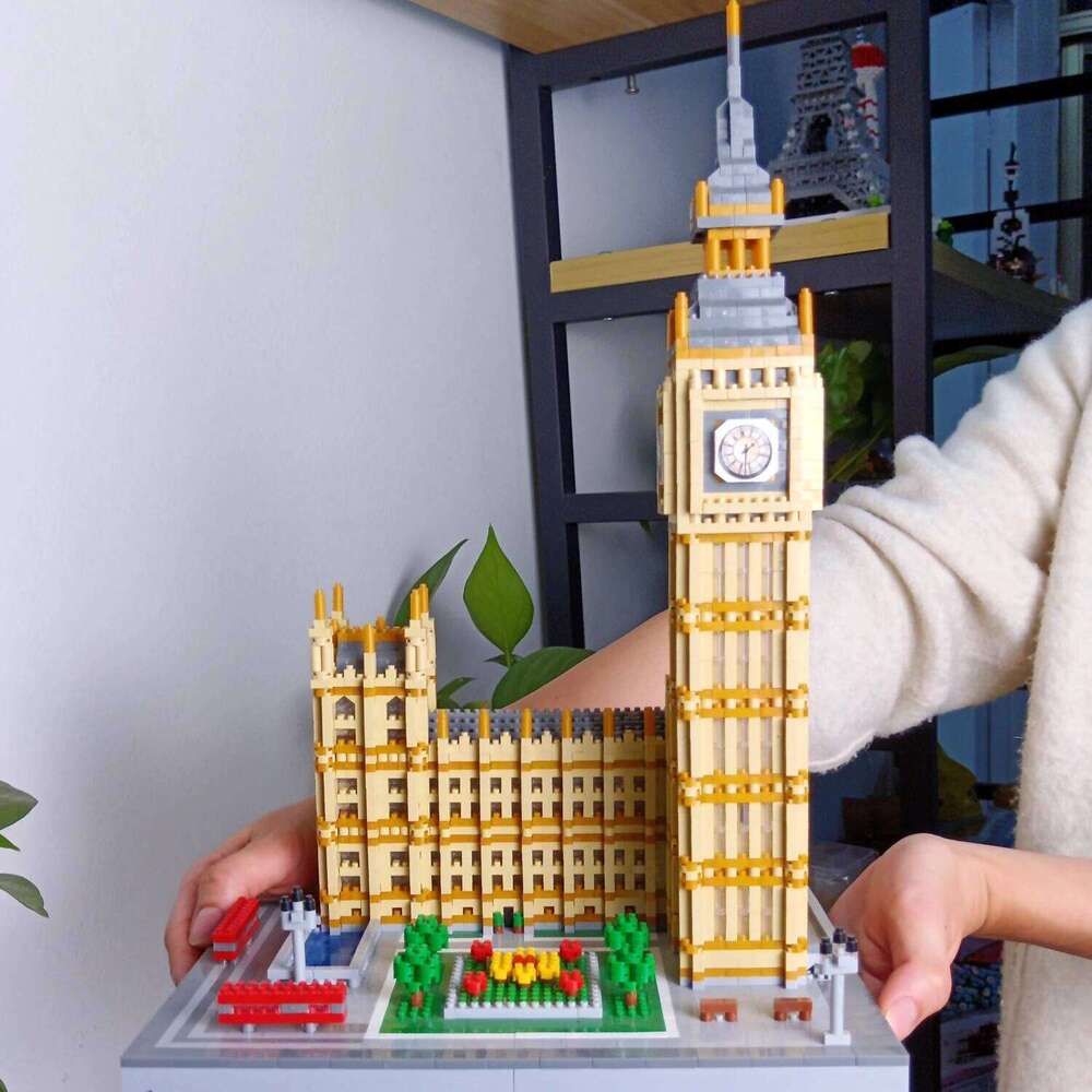 Big Ben Retro Building Block Set - Iconic Clock Tower Model with Mini Bricks, Educational Toy for History Buffs Z260306