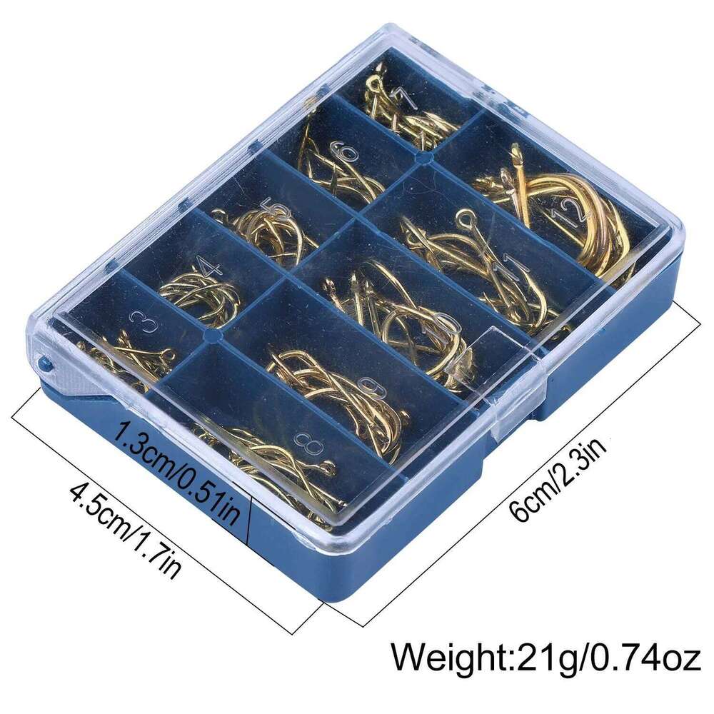 Sougayilang 70pcs/Box 3# -12# High Carbon Steel Single Circle Hook Sea Fishing Barbed Carp Hooks Tackle S260305