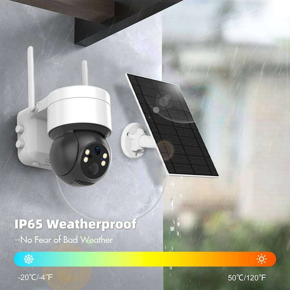 2.4Ghz WiFi/4G LTE Sim Card Tuya SmartLife 3MP Outdoor Motion Tracking Color Night Vision Surveillance Battery Solar CCTV Camera 26W0306