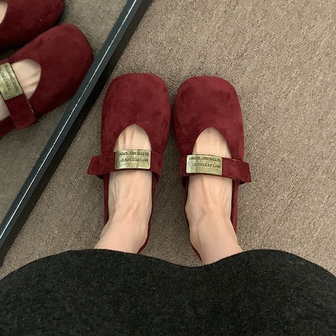 Retro Mary Janes Shoes Women Suede Heels Trend Pointed Toe Wedges Autumn Casual Shoes Elegant Dress Zapatos Mujer 240912