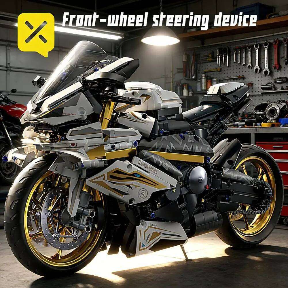 TOYLINX 1:5 Platinum Motorcycle Desktop Decorations 2078PCS Racing Motorbike Building Blocks Gift Mechanical Assembly Bricks Toy Z260305