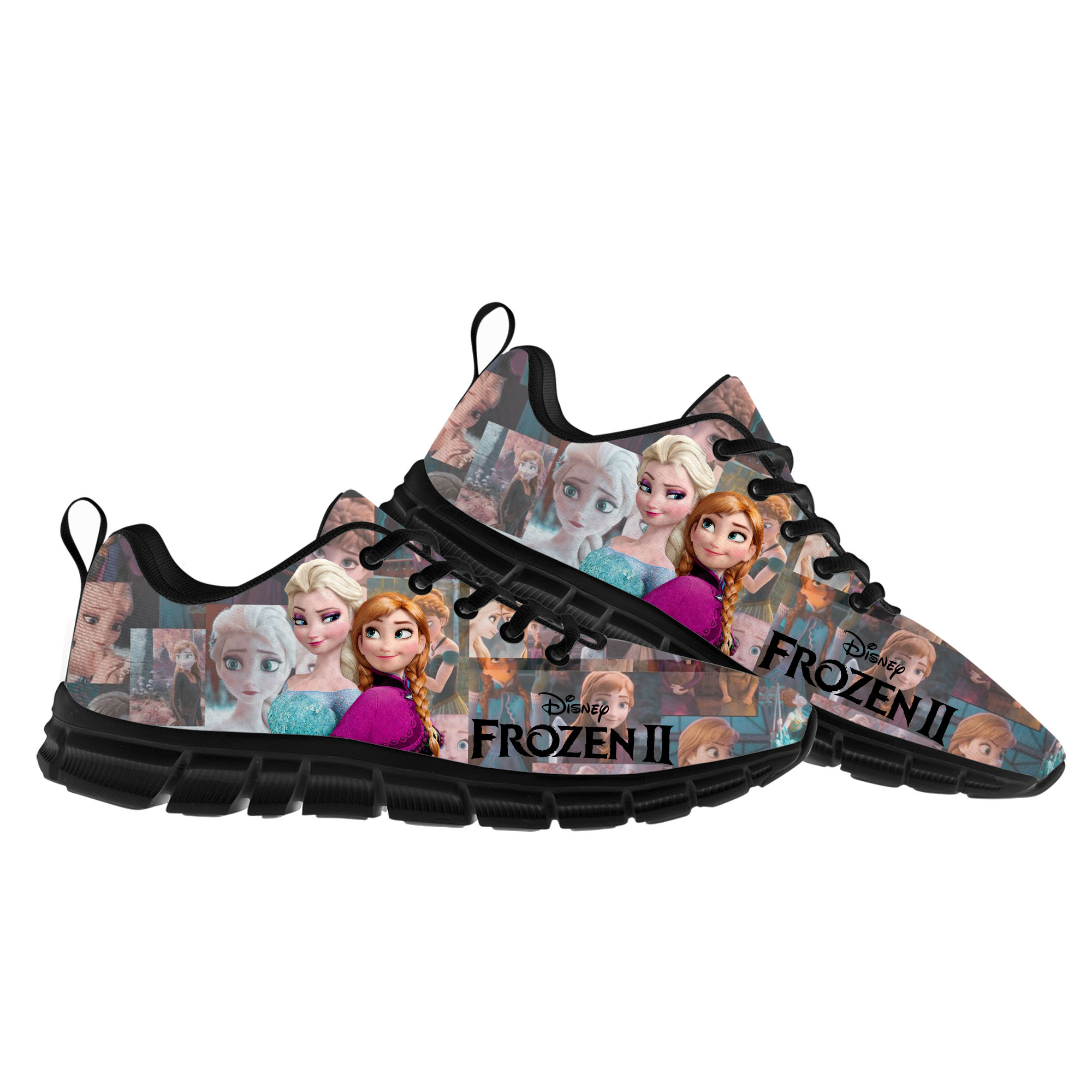Elsa Anna Sports Shoes Man Woman Boys Girls Disney Cartoon Frozen Decorate Sneakers Design Your Photo Logo Text Walking Shoes Walking Shoes Custom Sho