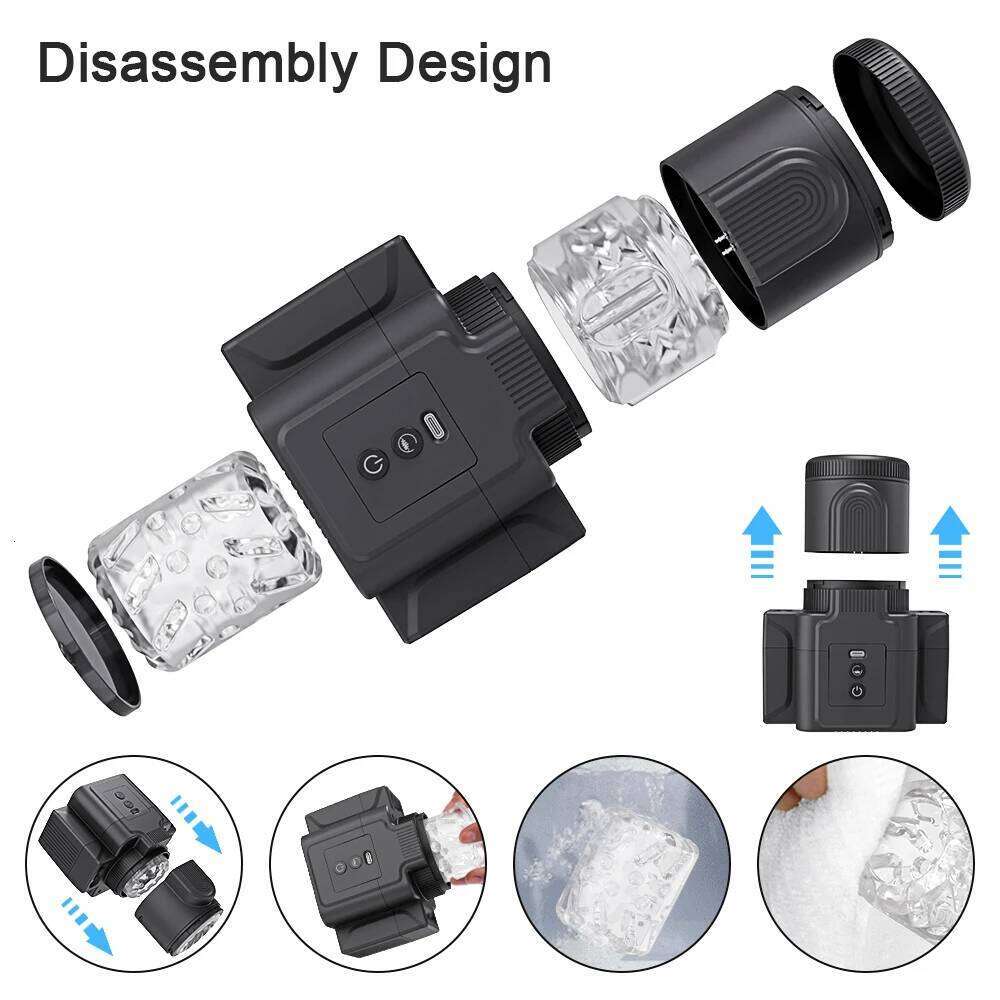 Automatic Male Masturbators Telescopic Thrusting Rotating Suction Cup Penis Stimulation Pocket Pussy Adult Toys for Men W260305