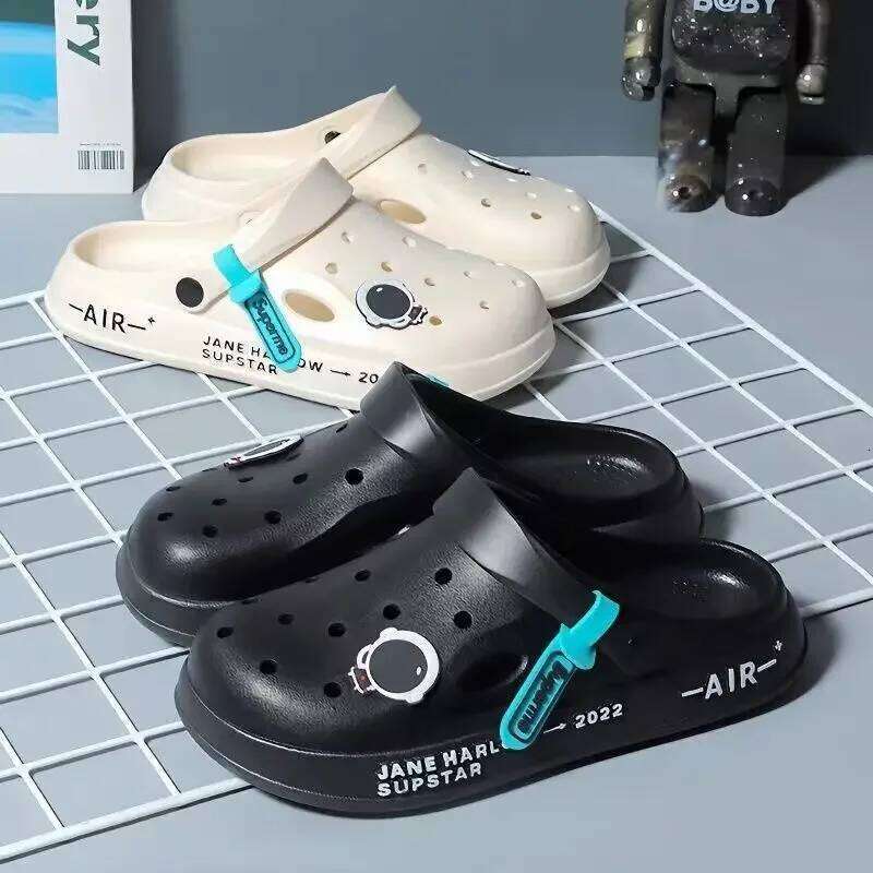 New Couple Casual Hole Men's Outer Wear Anti-slip Deodorant Free Head Drag Shoes Women's Ultra Thick Bottom Student Summer