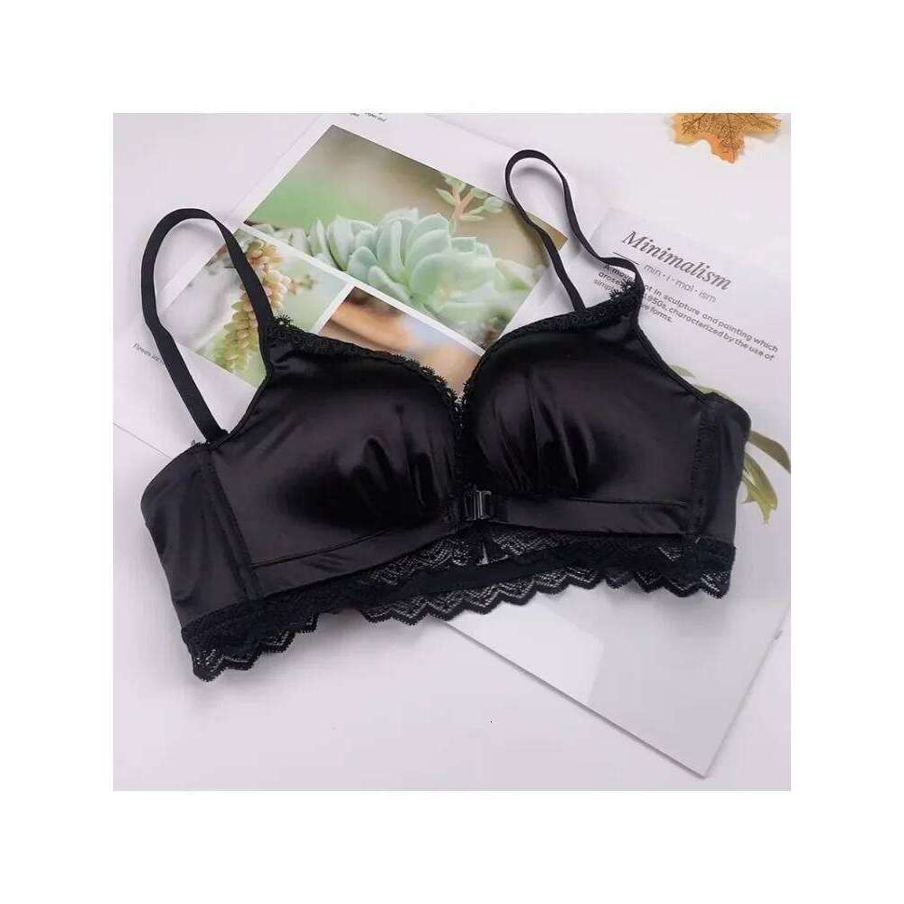YUQI Front Closure Push Bra Set - Women's Small Bust Lace Underwire Lingerie | Pull Up Lift Sexy Thin Beauty Back Bralette