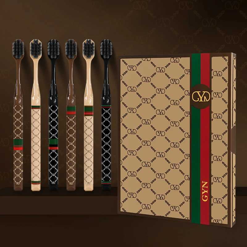 This high-end luxury adult toothbrush gift box features soft bristles and a wide head, combining premium design with effective oral care for discernin