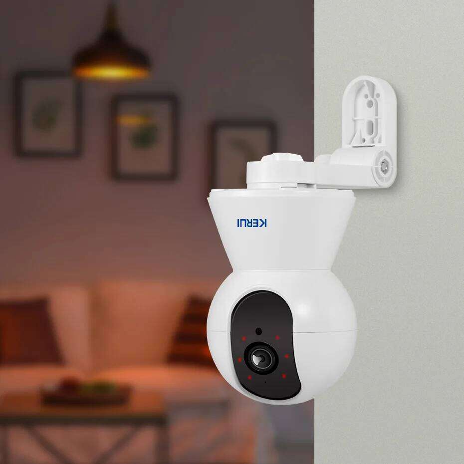 KERUI 4K 8MP Tuya Smart Mini WiFi IP With Bracket Indoor Wireless Home Security AI Human Detect CCTV Surveillance Camera 26W0306