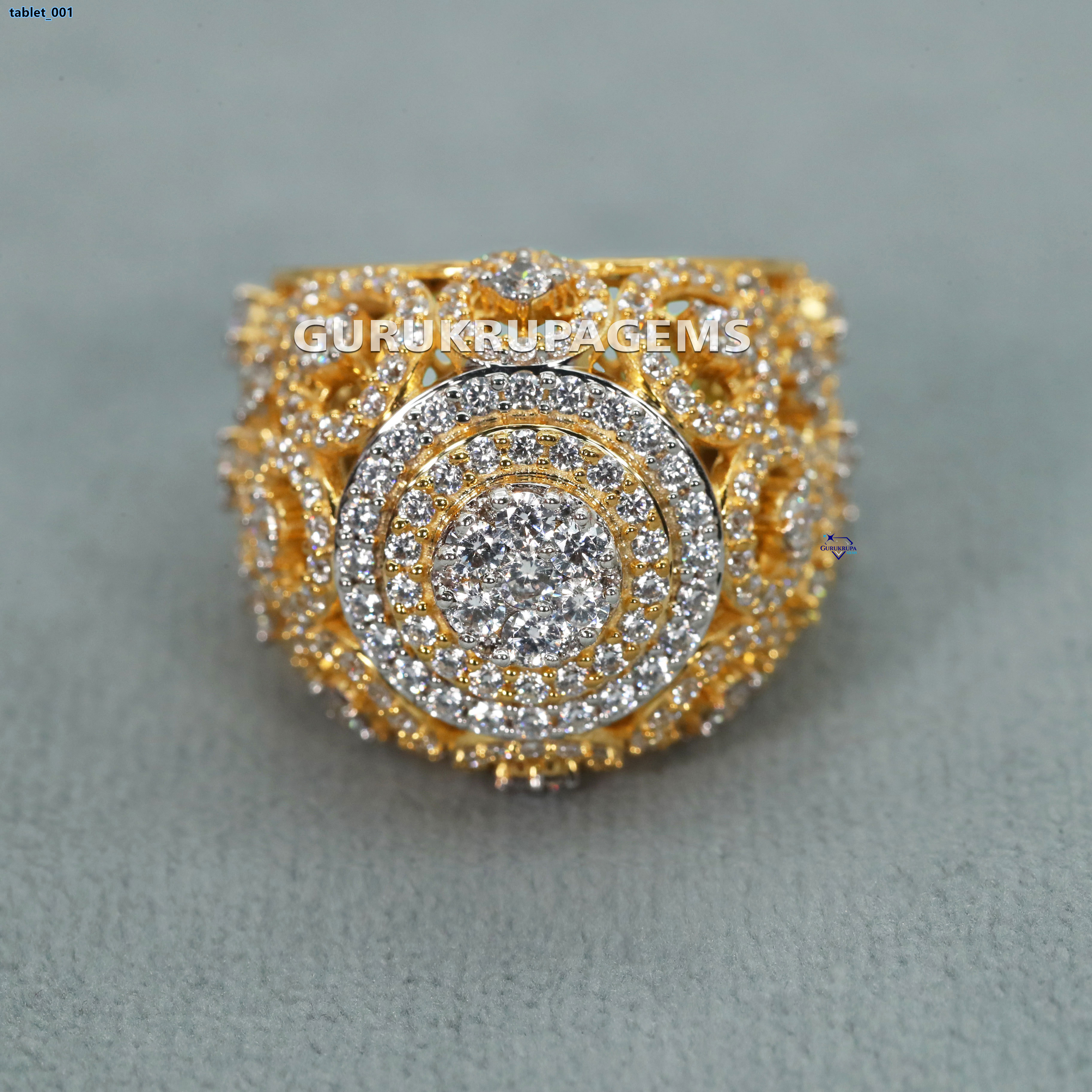 Check Out This Fabulous Hip Hop Ring Featuring a Flawless Round Cut Moissanite Diamond Elegantly Set in a 925 Sterling Silver