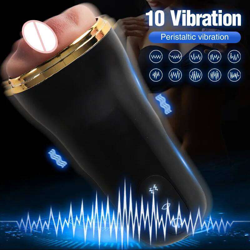 Automatic Male Masturbation Cup 3D Realistic Vaginal Penis Vacuum Trainer Pocket Pussy Vibrator Blowjob Dicks Pump Men Sex Toys W260305