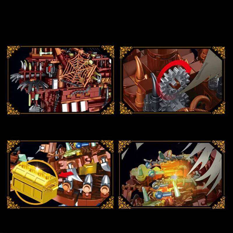 2159PCS MOC Man Flying Dutchman Dutch Shipbuilder Building Block Creative Movie Caribbean Ship Model Bricks Toys Gift for Kid Z260306