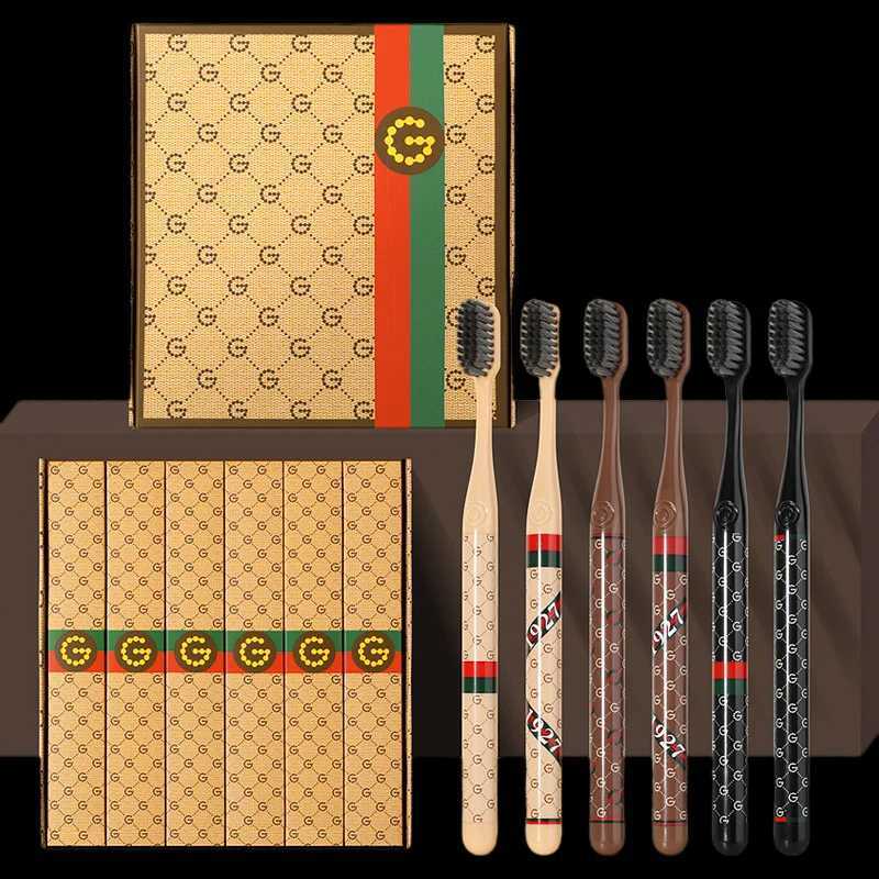 This 6-piece luxury gift box toothbrush set with soft bristles offers deep cleaning, making it portable for travel and ideal for daily home oral care.
