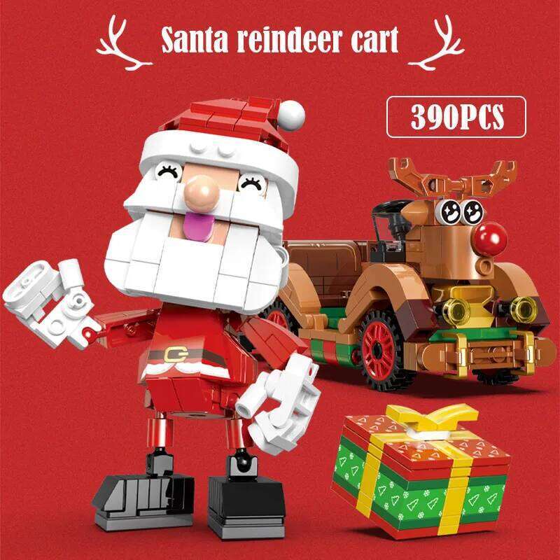 1455 Pcs City Christmas House Building Blocks Friends Music Box Castle Train Santa Claus Tree Bricks Toys For Kids Gifts Z260306