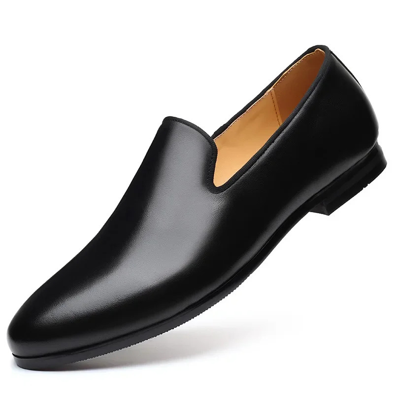 Mens Casual Shoes Genuine Leather Men Trendy Loafers Moccasins Mens Light Comfortable Driving Wedding Flats 260305