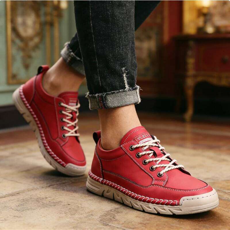 Men's Comfort Casual Shoes Classic Lace-Up Design Soft Non-Slip Rubber Sole Breathable Footwear for Spring Autumn Work Outdoor