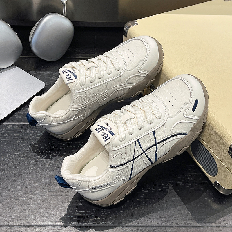 Cowhide Edition Little White Shoes Women's Virtue Training Shoes 2026 Spring Internet Celebrity Ins Leather Waterproof Casual Sports Mountaineeri
