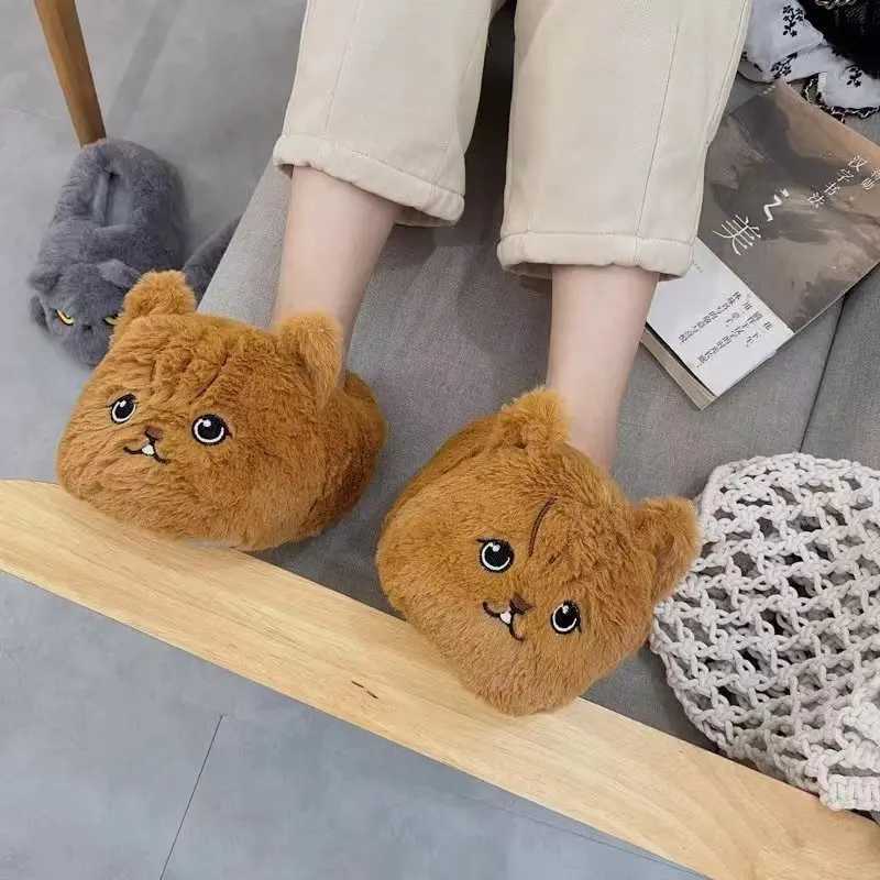 New Cat Slippers lovely Womens Bedroom At Home Warm Winter Shoes For Girls Boys Plush Soft S260305