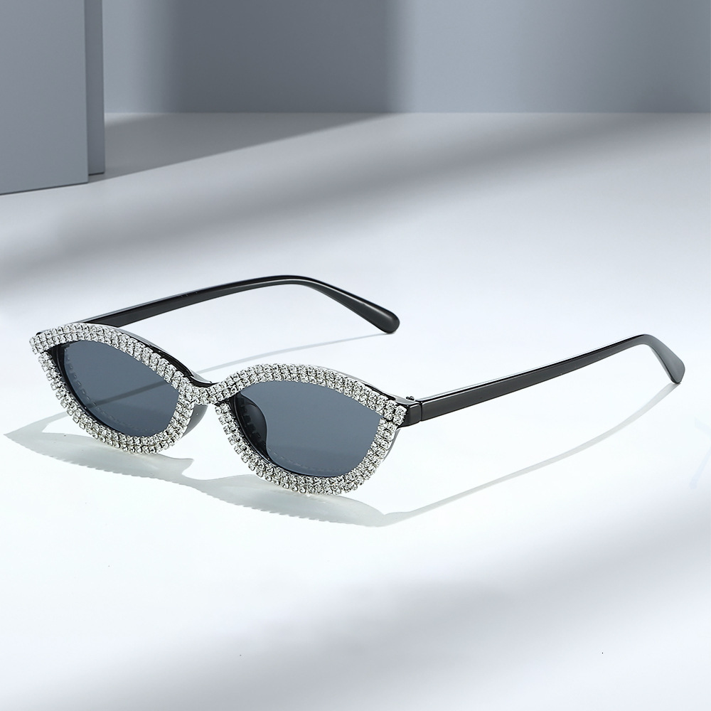 25 hot-selling cat-eye sunglasses, new personalized diamond-embellished sunglasses for women, high-end street style decorative glasses