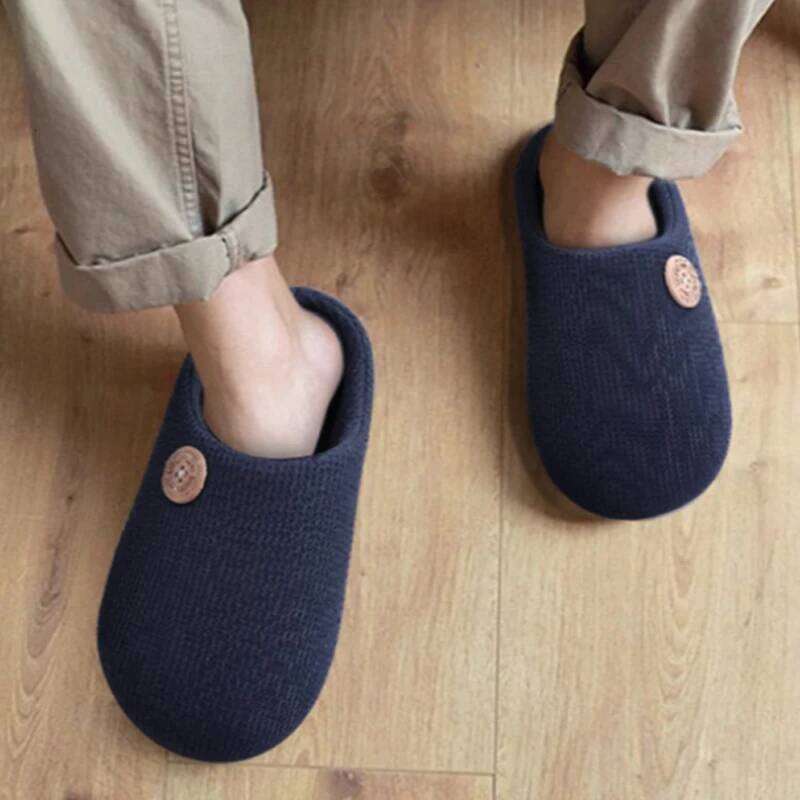Litfun Warm Cotton For Women Men Fluffy Fur Indoor Flats Slip-on Soft Slippers Couple House Mute Slides