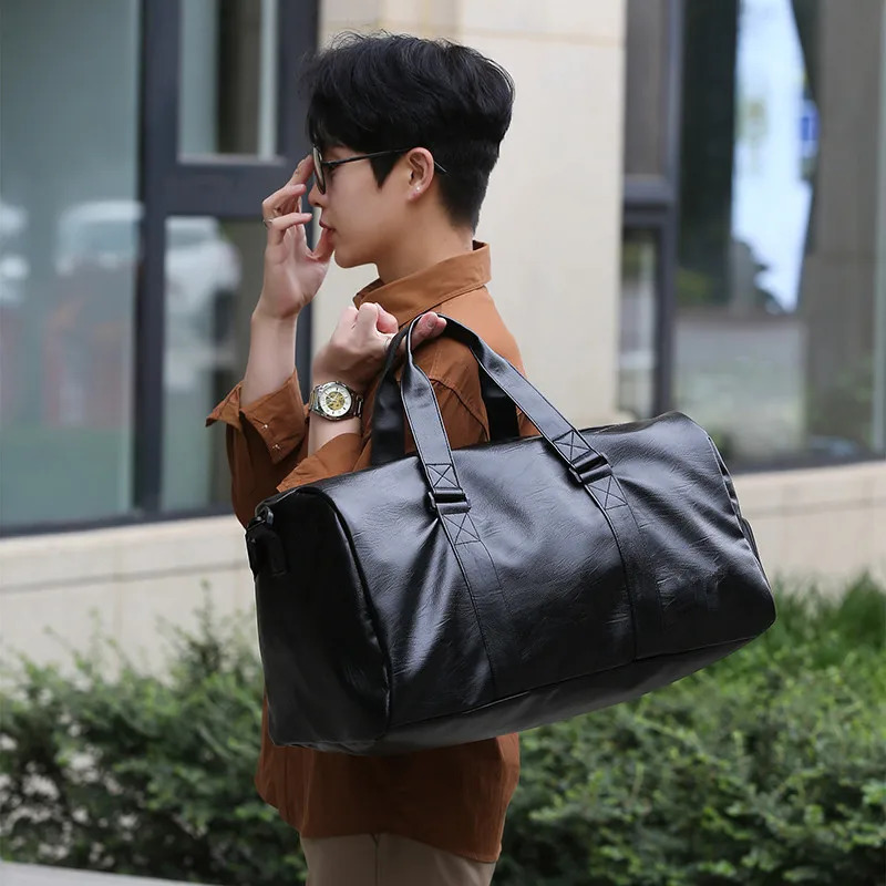 Golf Boston Bag Clothing Bags Travel Business Handbag Largecapacity Crossbody Soft PU Leather Sports Fitness Gifts 260228