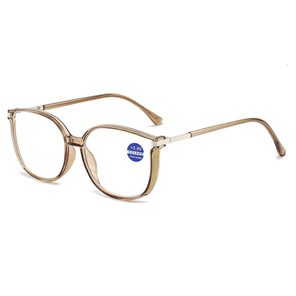 New Anti-Blue Light Reading Glasses Women Fashion Large Frame Comfortable Lightweight Eyewear Liuyuemoshang