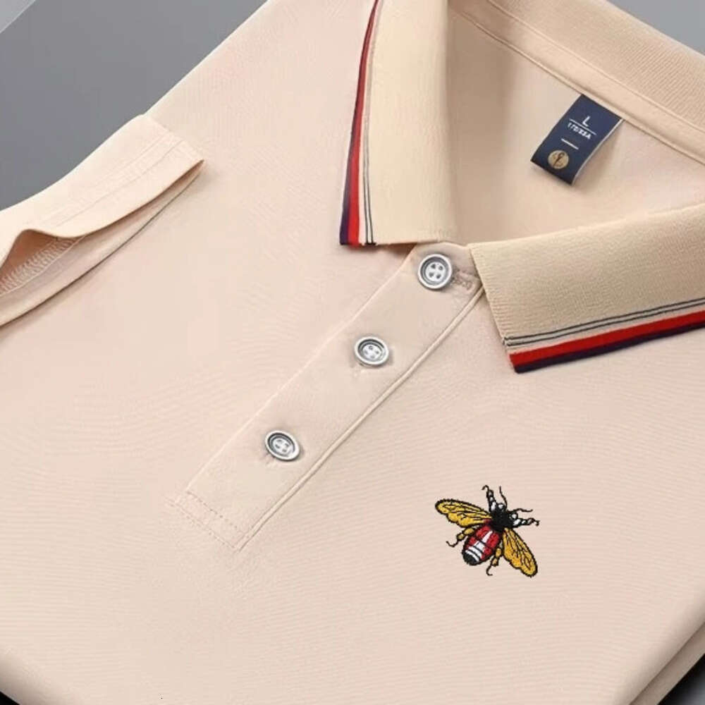 Embroidered New Men's Business Casual Short Sleeved Polo Shirt, Fashionable, Breathable, Comfortable And Versatile Top