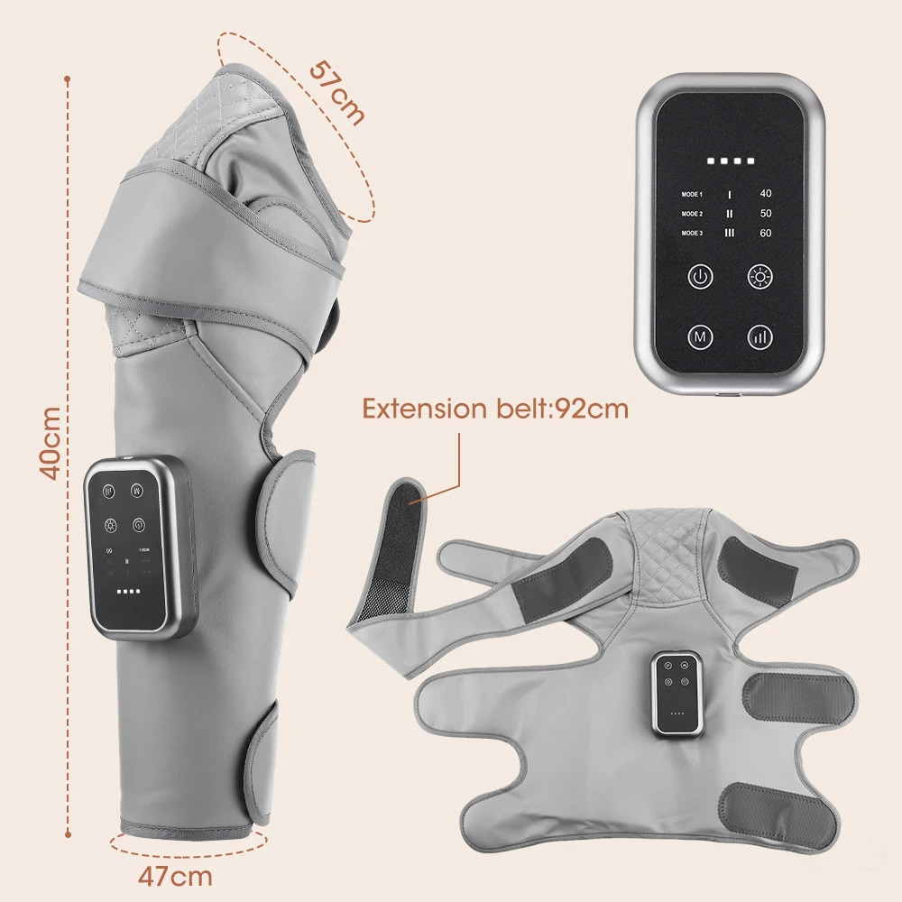 2/1Pc Leg Massager Air Compression Constant Heat Therapy for Hand Calf Knee Massager Full Air Pressure Muscle Relax Heating Pad 260304