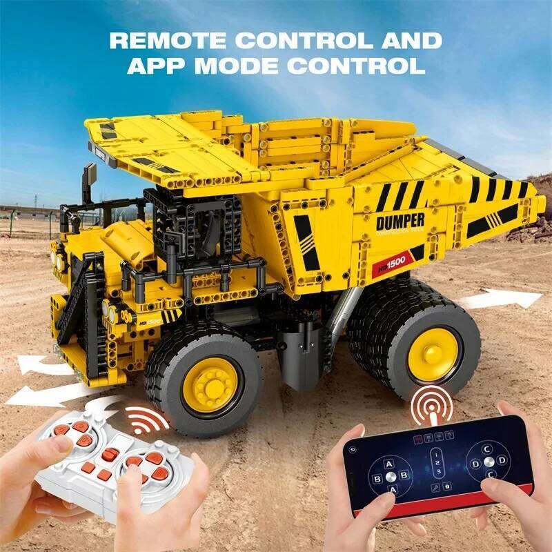 1622PCS Mining Dump Truck Building Blocks City Engineering Bricks Technology RC Car Model Children's DIY Toys Gifts Z260305