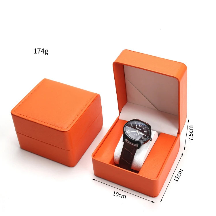 Watch Storage Box PU Single Watch Display Case Wristwatch Watch Holder Travel Jewelry Watch Organizer For Men Gift 260304