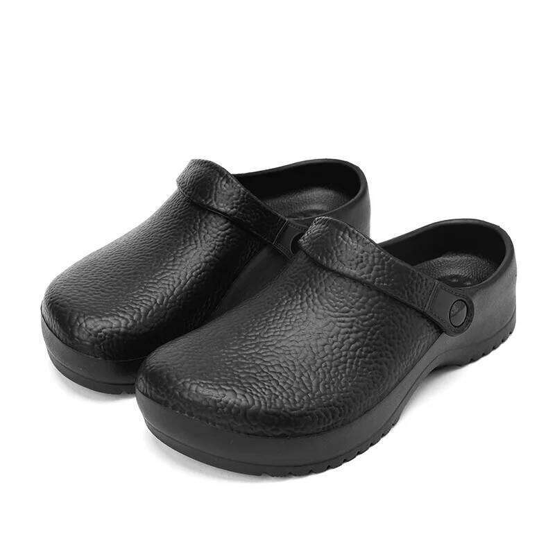 Litfun Summer Clogs Slippers For Men New Waterproof Oil-proof Kitchen Chef Outdoor Antiskid Garden Shoes EVA Beach Sandals