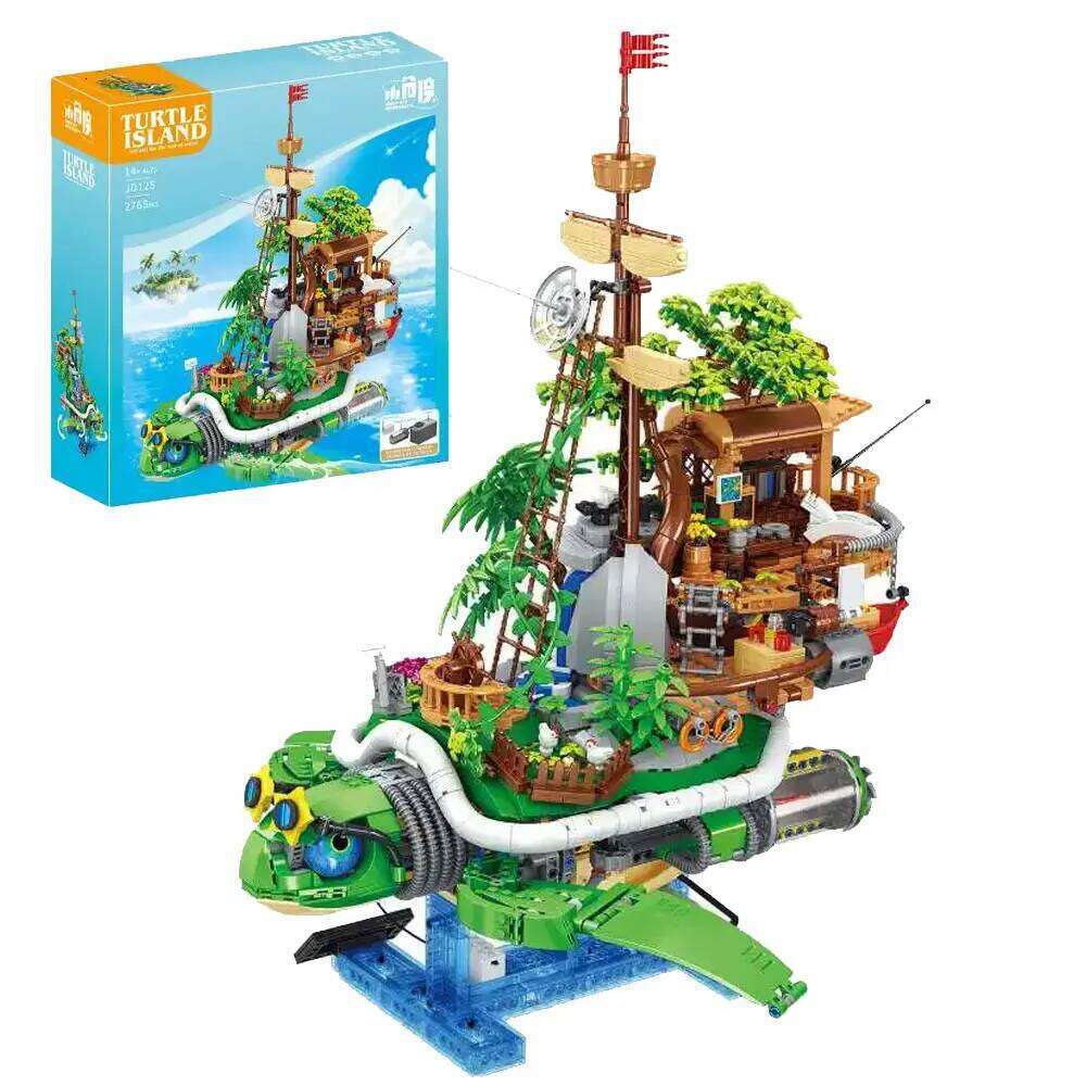 2765PCS Sea Turtle Island Ship Tree House Building Blocks With Power Motor Assemble Bricks Toy Gift For Children Adult Z260305