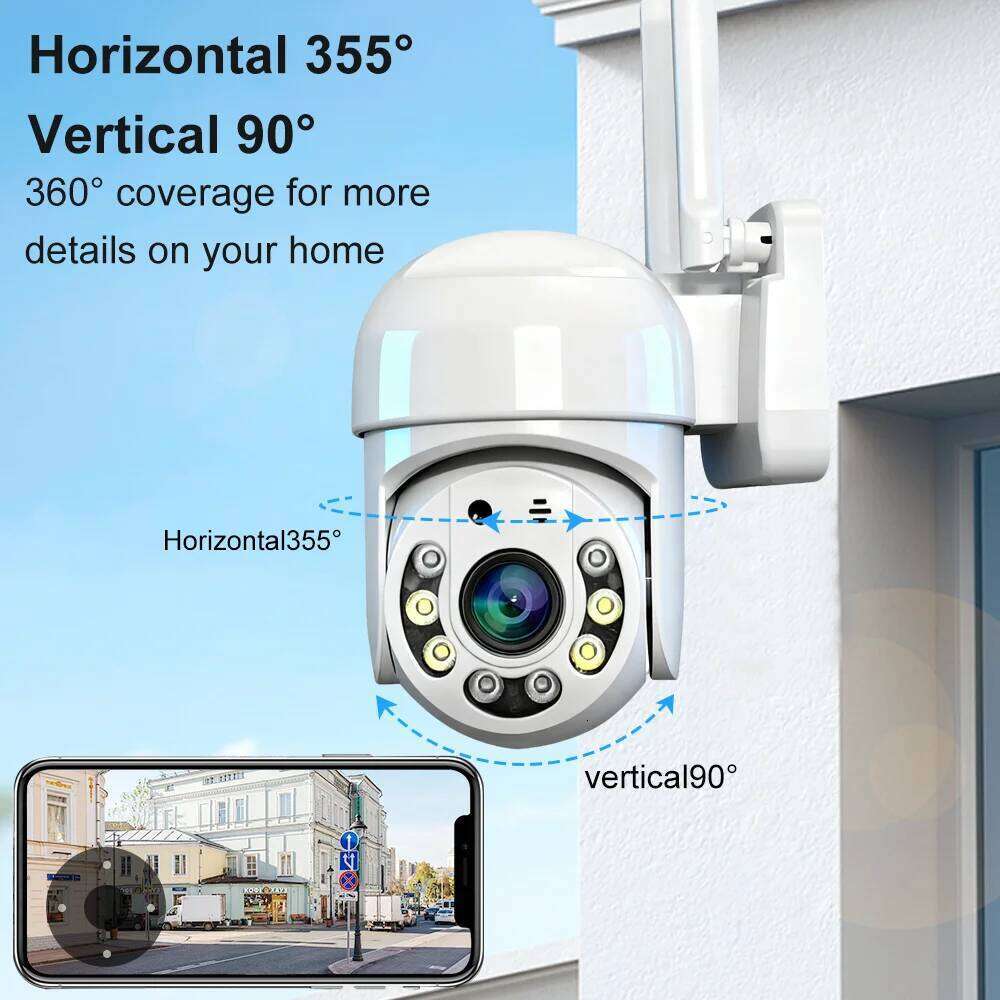 Wifi Outdoor Waterproof PTZ HD Security Video Wireless Camera AI Human Tuya Smart Life CCTV Surveillance Cam Kolintom App 26W0306