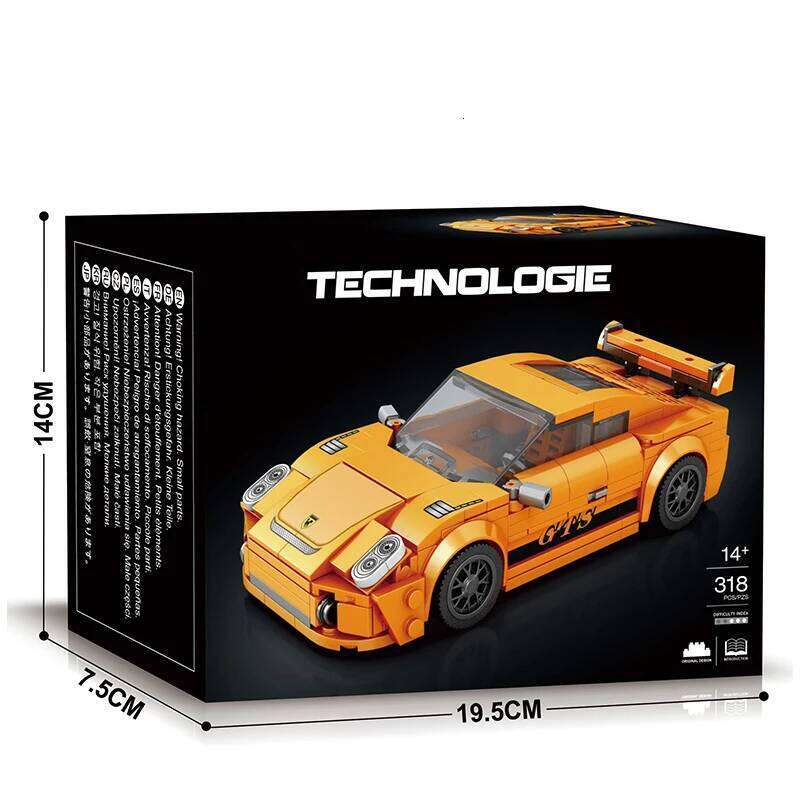 318PCS City Racing Building Blocks Supercar Sports Car Model Bricks Adult Desktop Display Children DIY Toys Holiday Gifts Z260305