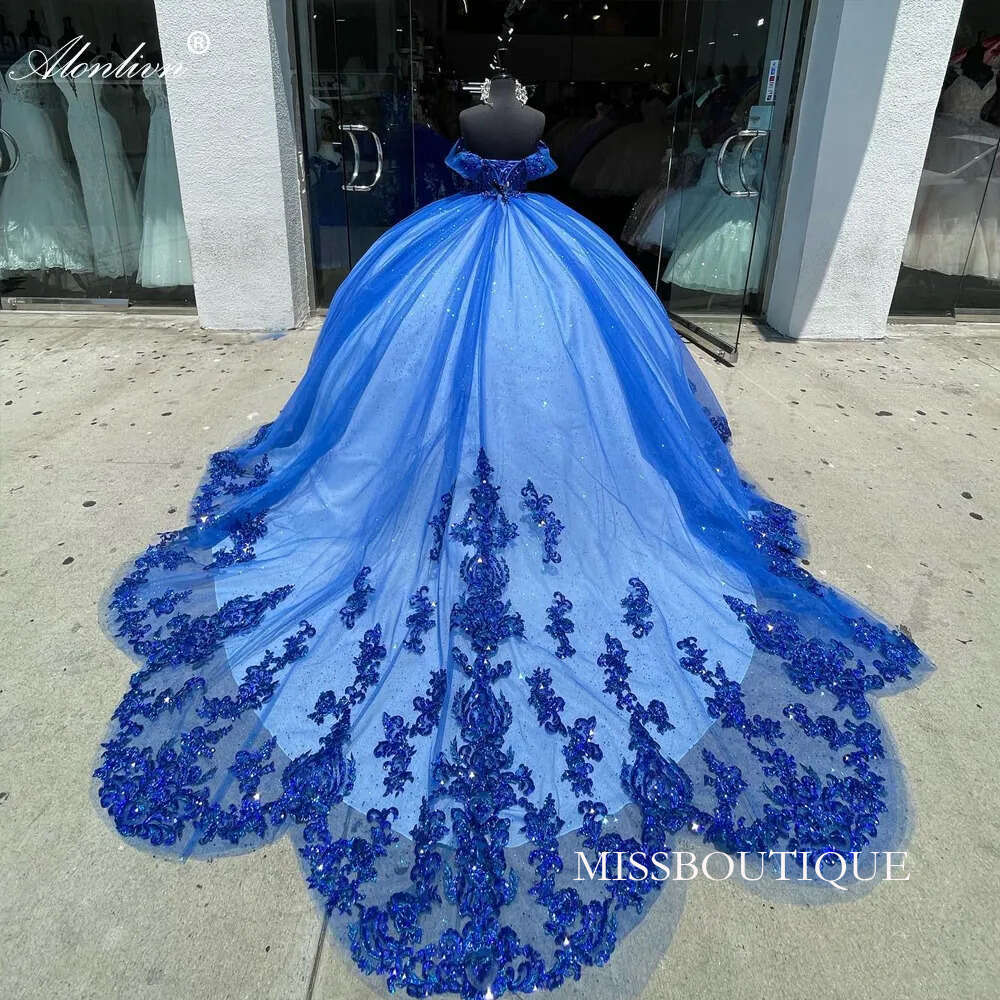 3008 Off Shoulder Sleeves Sweetheart Ball Gown Quinceanera Dresses Beading Pearls Appliques Lace Prom Evening Party Pageant Birthday Gowns Uniquisite 