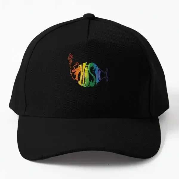 Phish Color Baseball Cap Hat Sport Sun Hip Hop Casual Casquette Fish Solid Color Summer Snapback Mens Boys Outdoor Black S260306