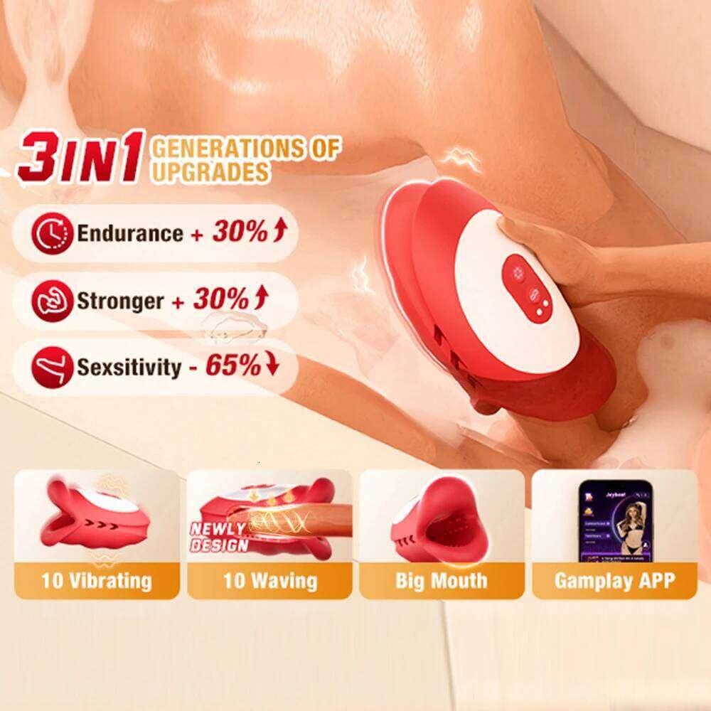 Male Masturbator Deep Throat Blowjob APP Control Vibrating Oral Pussy Vagina Stimulation Adult Sex Toys Masturbators for Men W260305