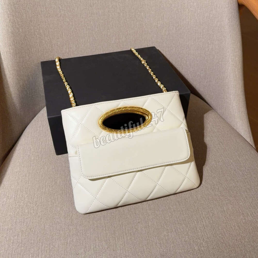 Designer Women Handbag 23cm Shoulder bag Luxury Leather Gold Chain Bags Fashion Crossbody Bag Premium Evening bag