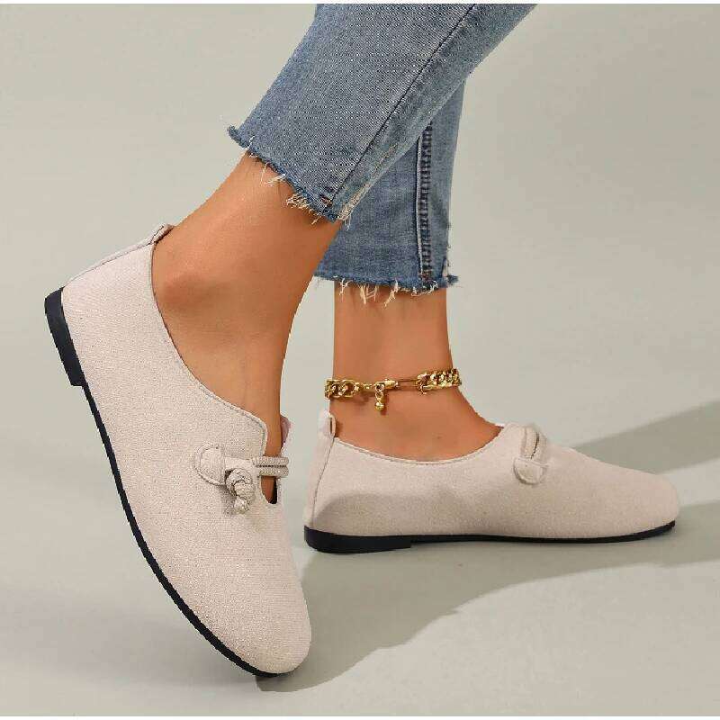 2025 New Retro Flats - Shallow Loafers for Women, Casual & Comfortable Solid Color Styles, Everyday Versatile Basics