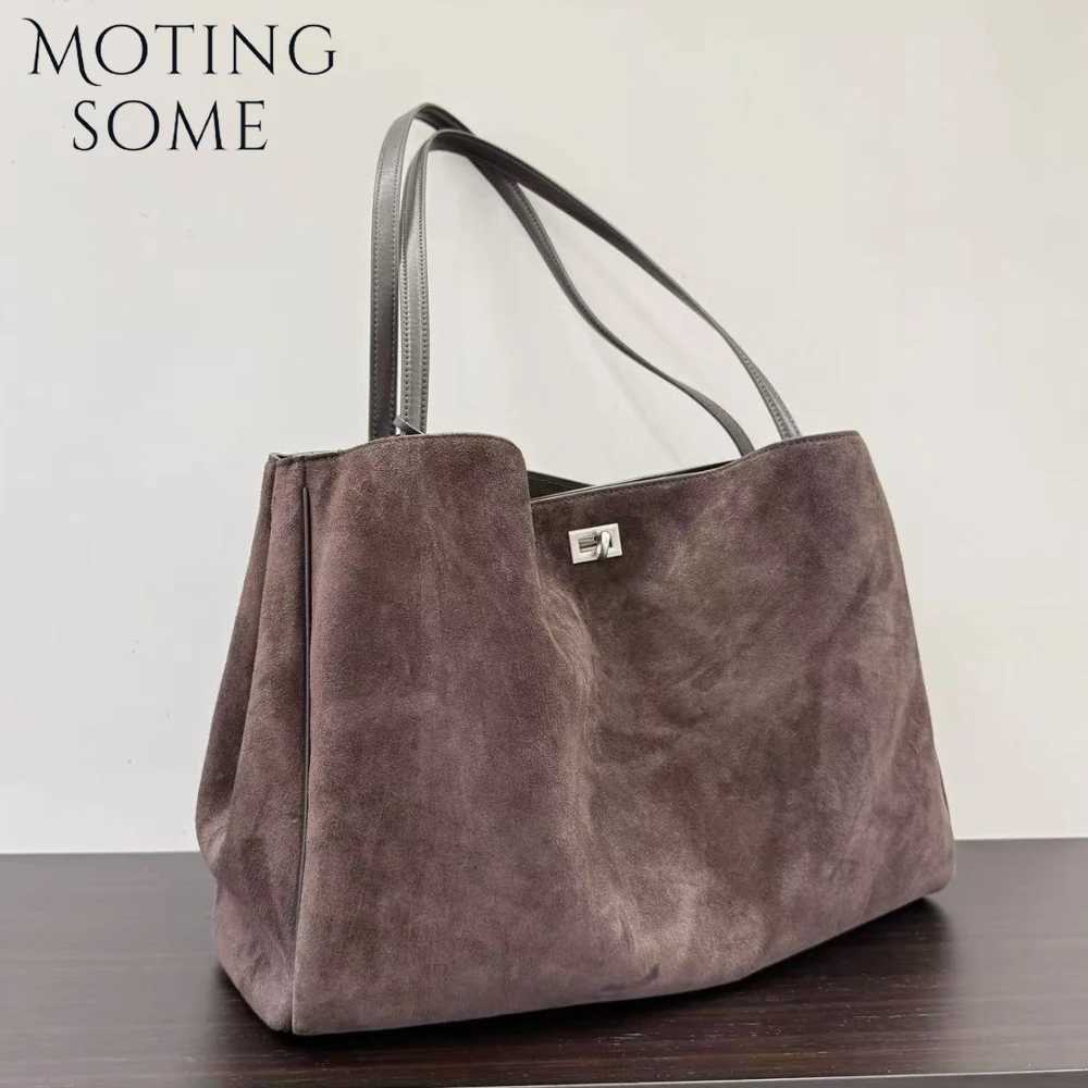 Motingsome New in Handbag Woman Designer Bags Suede Shoulder Messenger Tote Oversized Winter Tote Fashion Lady Purse H260306