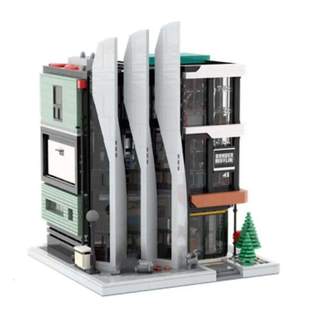 MOC-129253 Creative The Office 'Boss on top' Modular City Architecture Building Blocks Model Street View Bricks Set Kid Toy Gift Z260306