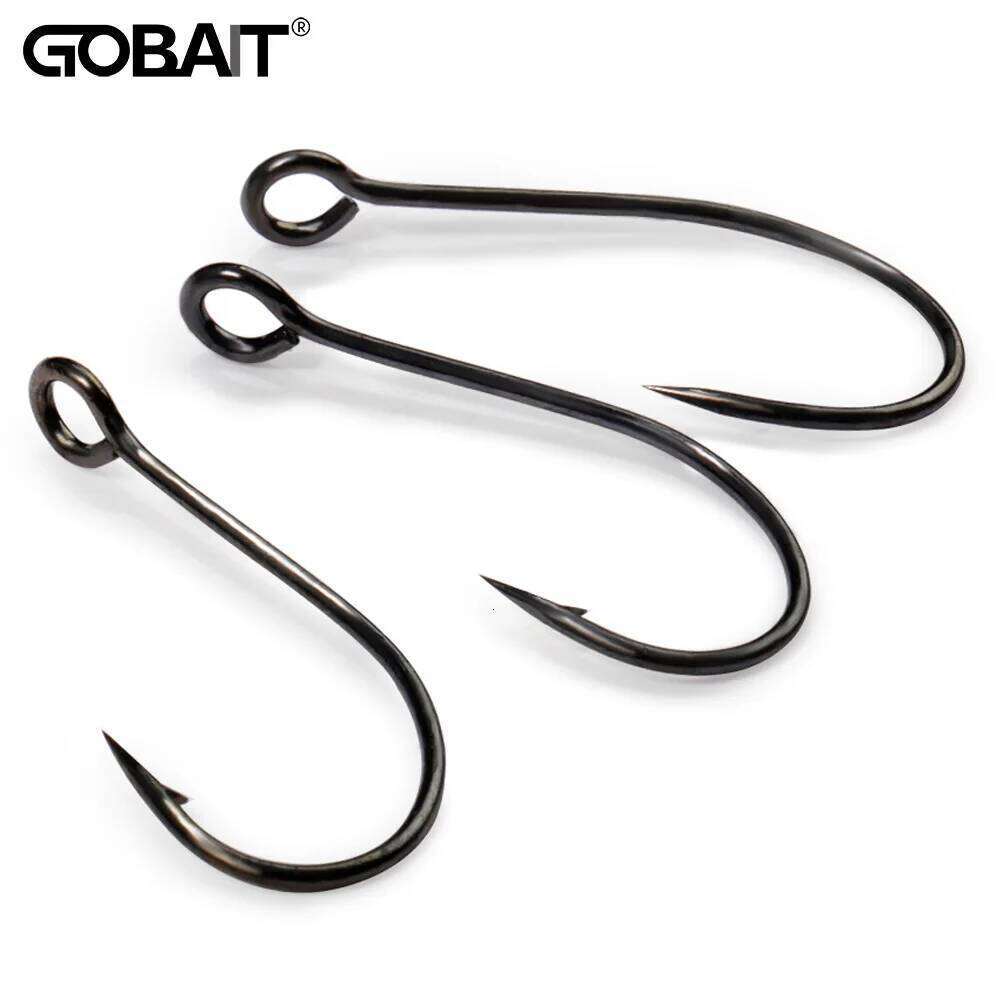 50PCS Big Ring Single Hooks 2# 4# 6# 8# 10# Sharp Barb 20PCS Circle Hook Worm Carbon Steel Assist Fly Fishing Tackle Fishhook S260305