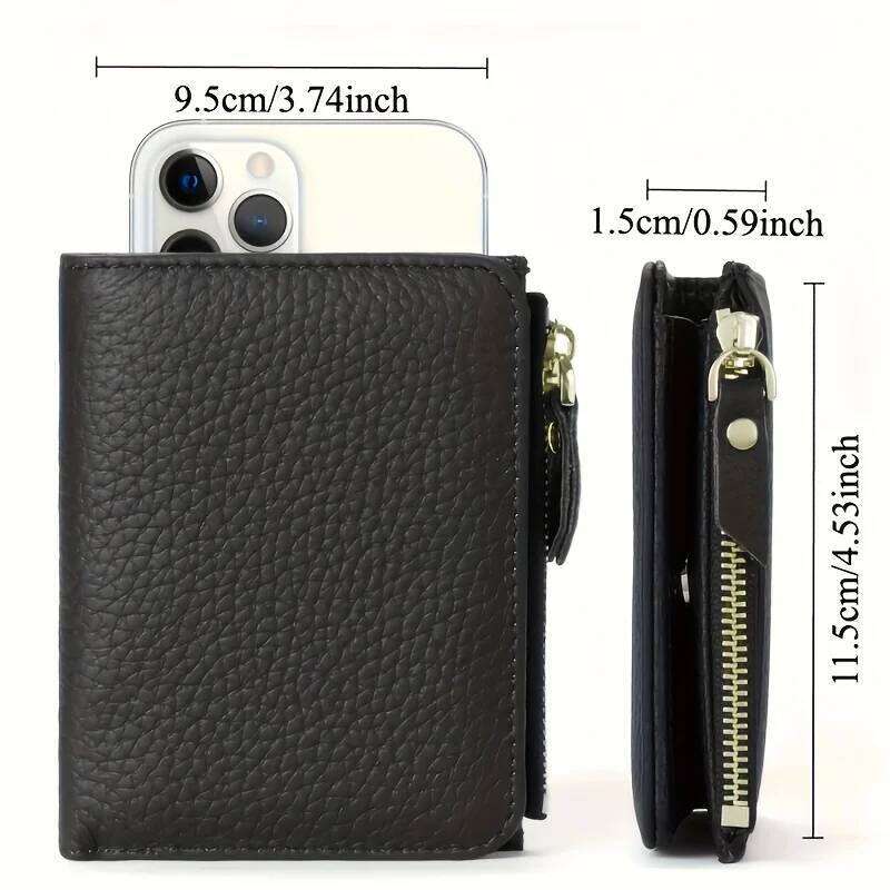 Men Women Cute Short Wallet Luxury Solid Zipper Coin Purse rfid Bank Credit Card Holder Slim Small Money Bag small black purse w C260304