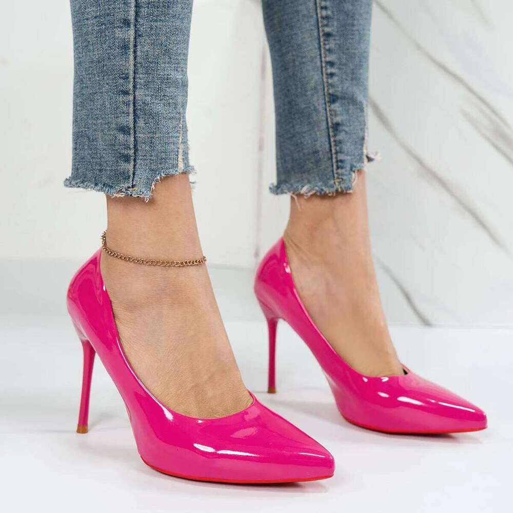 Fashion Large Size 43 Pointed Toe Stiletto High Heels 8cm Women's Banquet Bar Wedding Shoes
