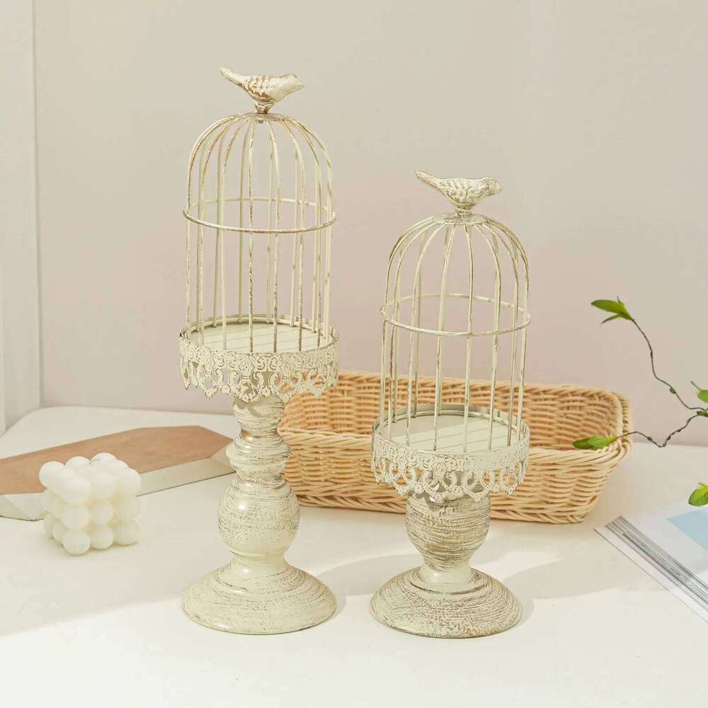 Bird Cage Candle Stand Tealight Holder Durable European Style for Wedding Party Table Living Room Decoration Ornament XJ260305