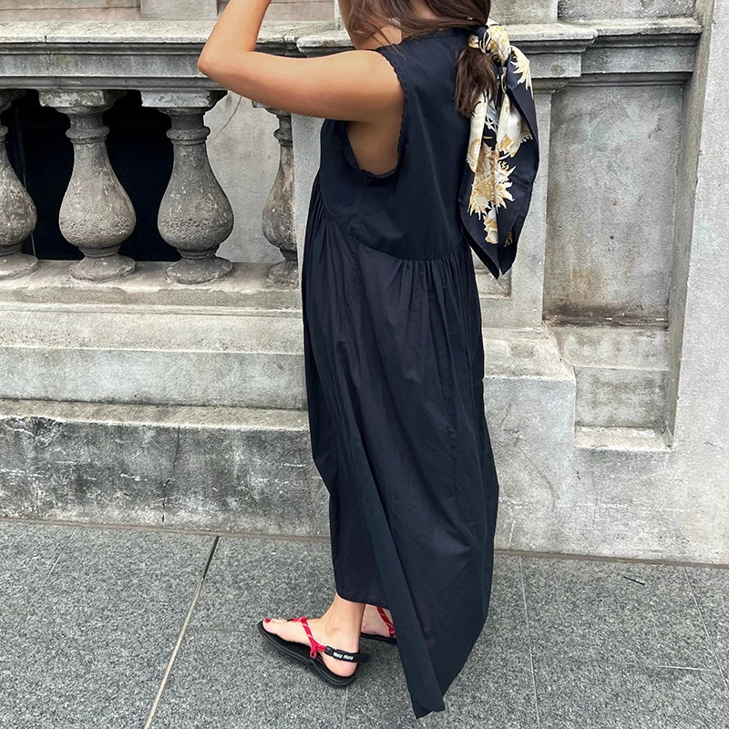 Women Lace V Neck Maxi Dress Boho Flowy Long Dress Summer Loose Sundress Vintage Y2K Aesthetic Going Out Beach A Line Dresses 260306